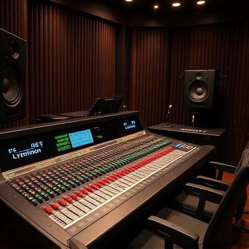 Bilde av et miksebord i Lydriket Studio.