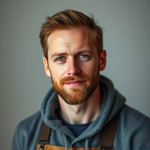 Portrett av Lars Hansen, studioassistent.